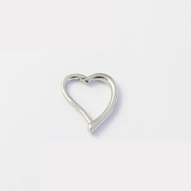 Piercing Argolla Corazón con click Acero Philippa Joyas-0