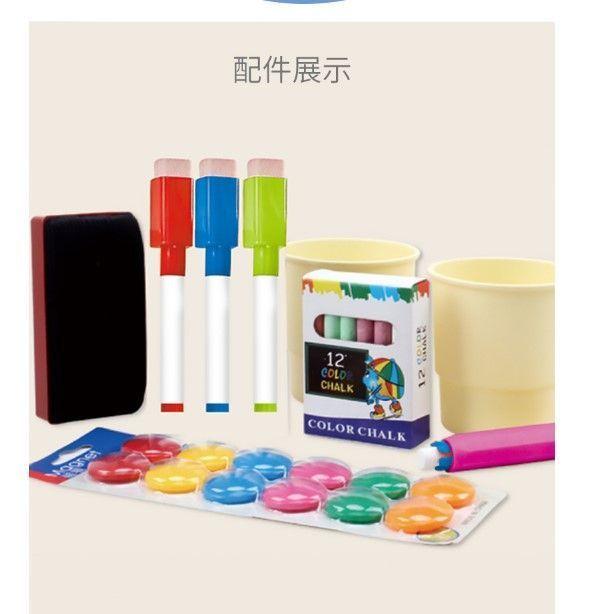 Pizarra Magnética Celeste Doble Cara Para Niños 110cm De Alto-3