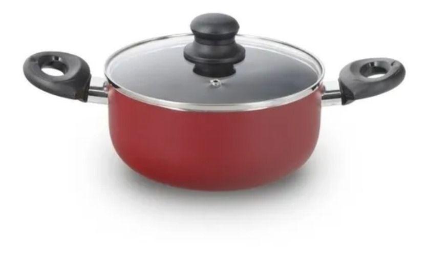 Bateria De Cocina Set 7 Piezas Firenze Roja-2