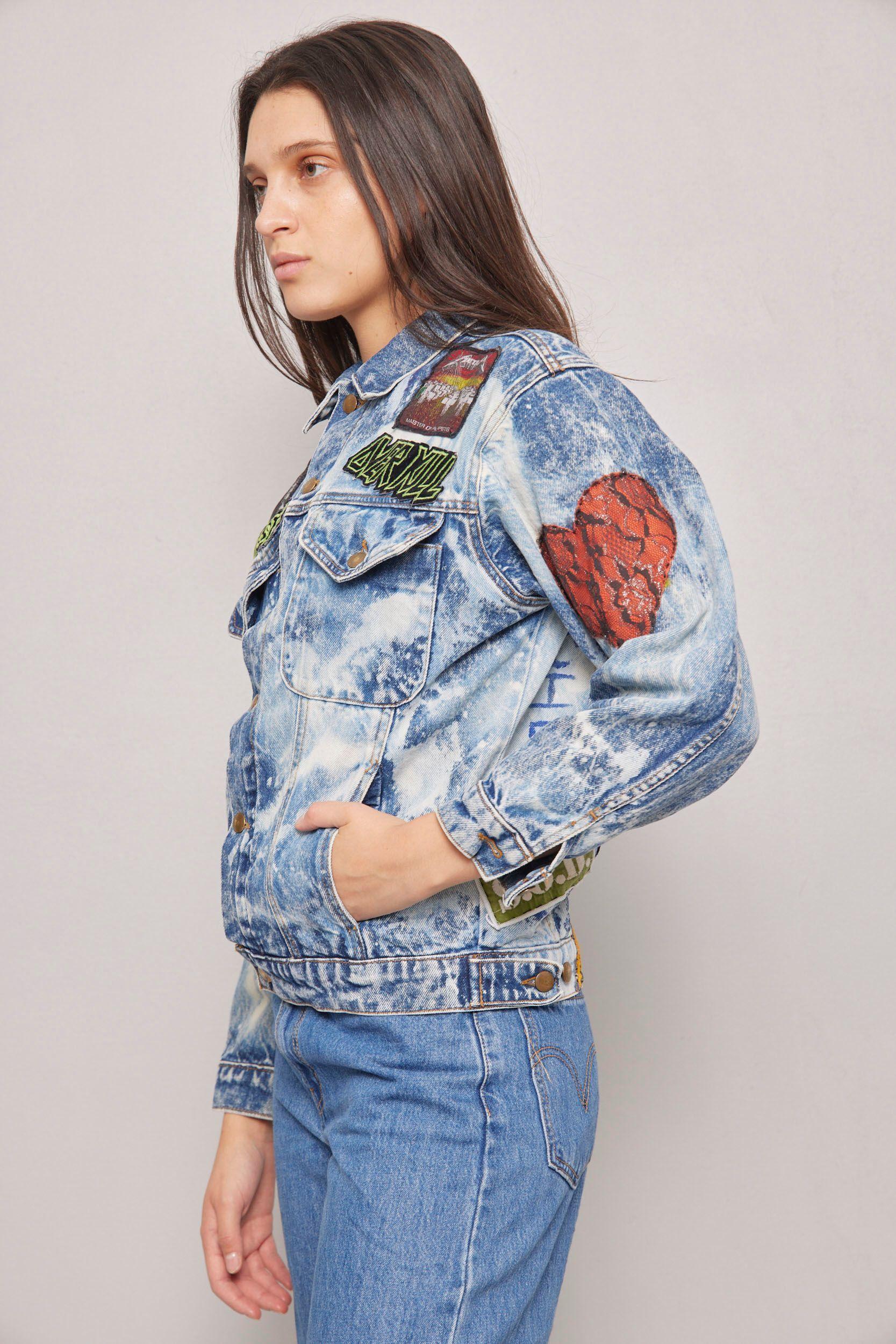 Chaqueta denim  celeste nostalgic talla S-1