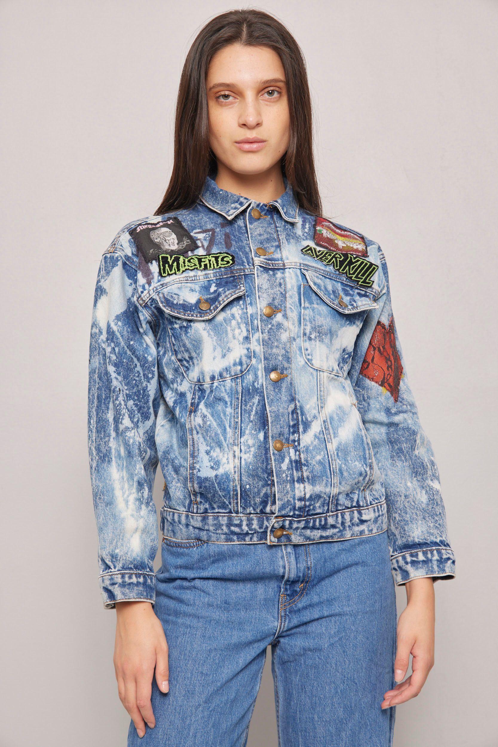 Chaqueta denim  celeste nostalgic talla S-0