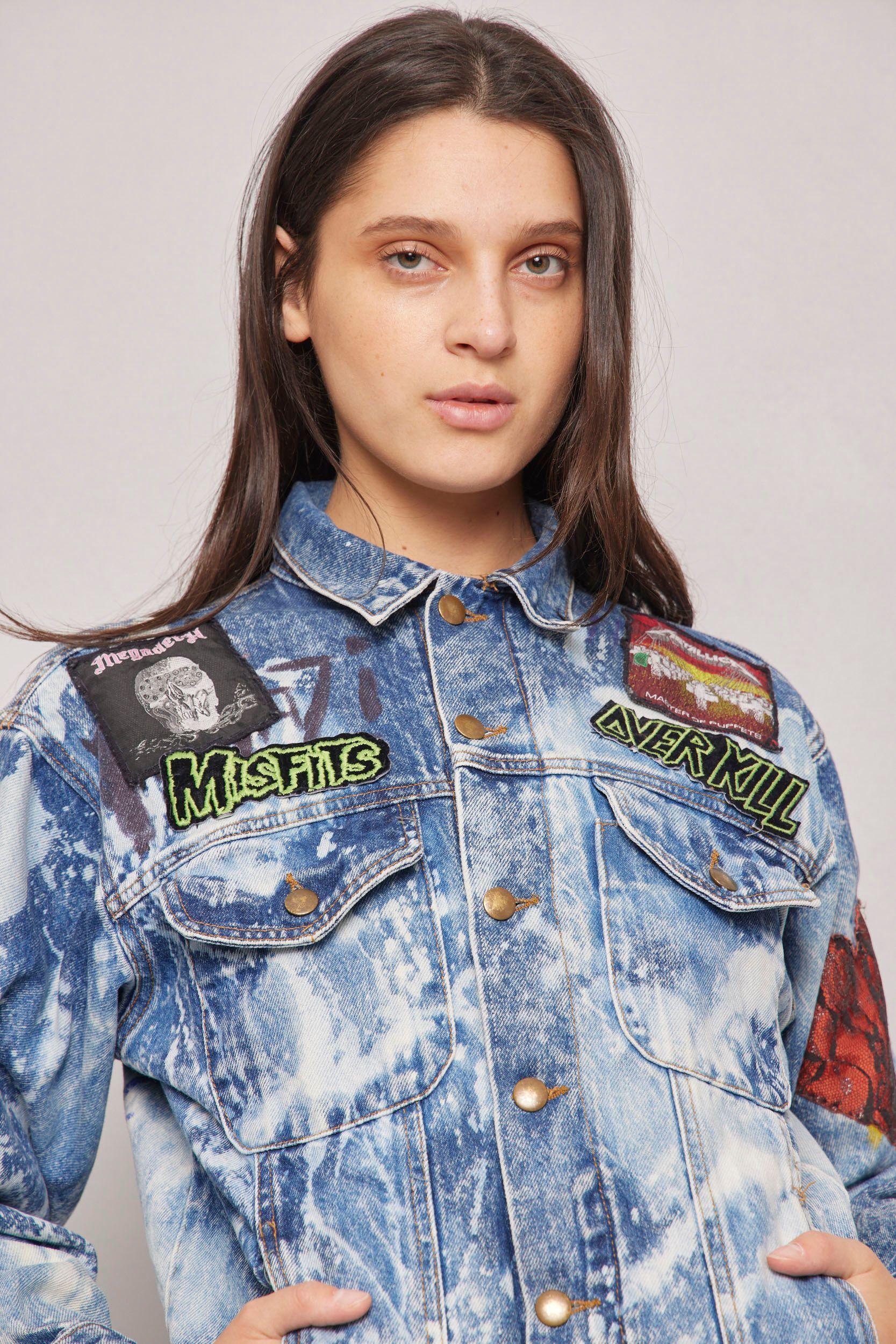 Chaqueta denim  celeste nostalgic talla S-4