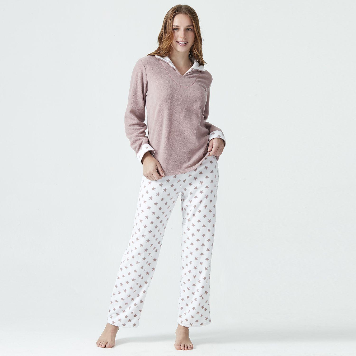 Pijama Print Polar Malva-0