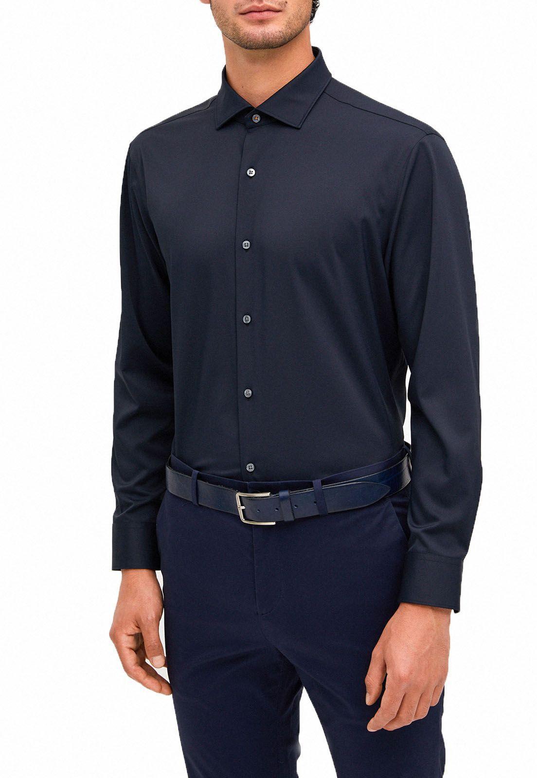 Camisa tech non iron negra-0