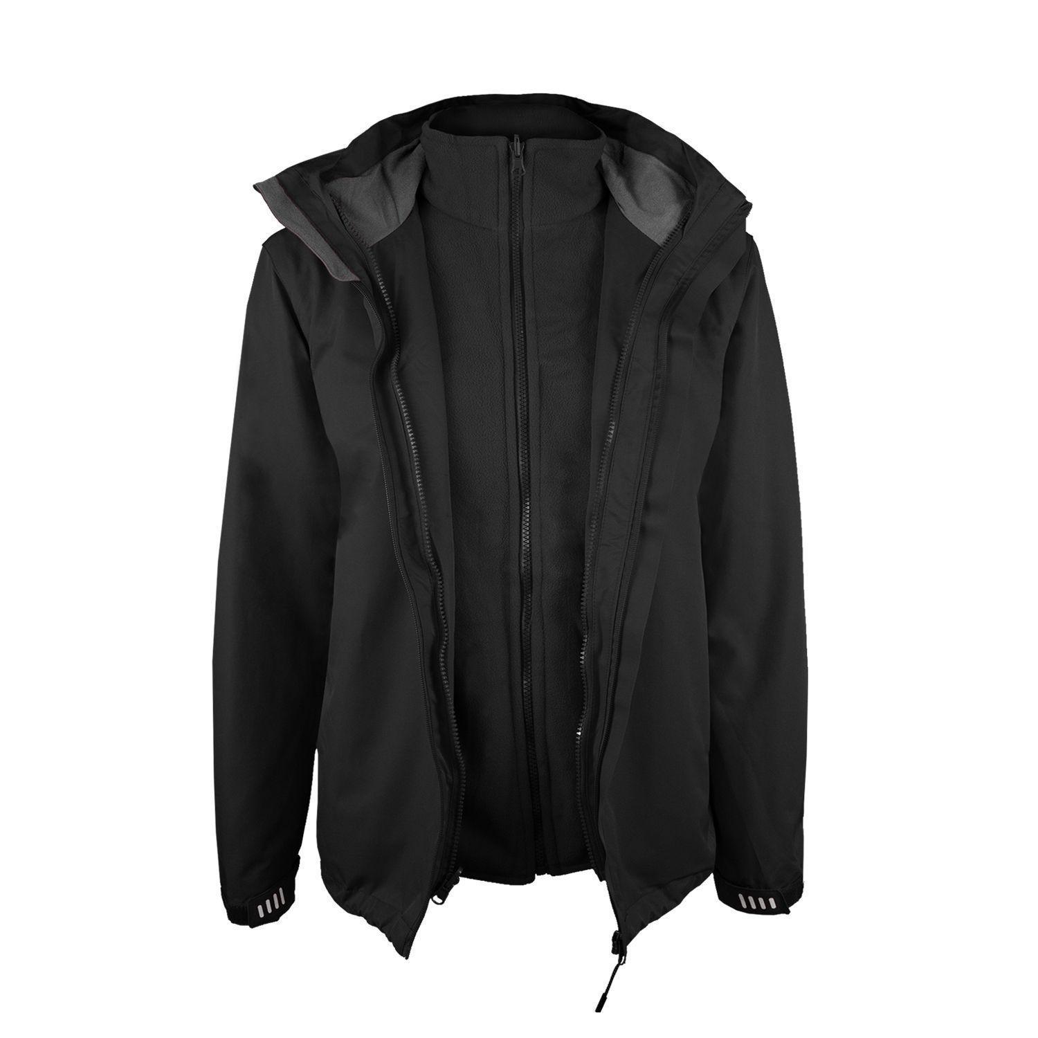 Chaqueta 3 En 1 Desmontable Negra Mujer-0