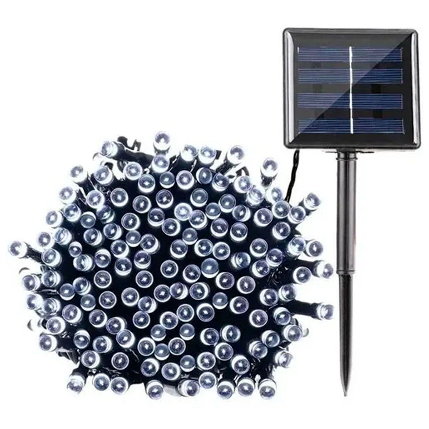 Luces Led Guirnalda Solar 200 Blanco20 Metros -0