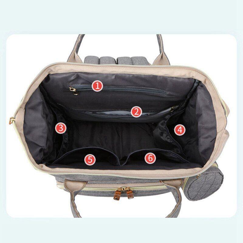 Mochila Pañalera Maternal 3 En 1  VOYAGE  GREY-1
