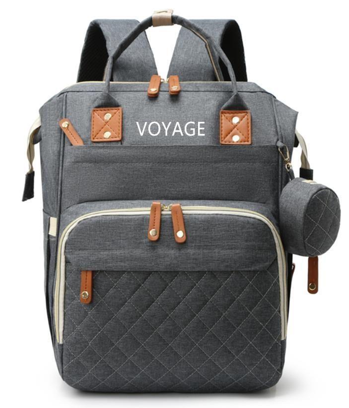 Mochila Pañalera Maternal 3 En 1  VOYAGE  GREY-0