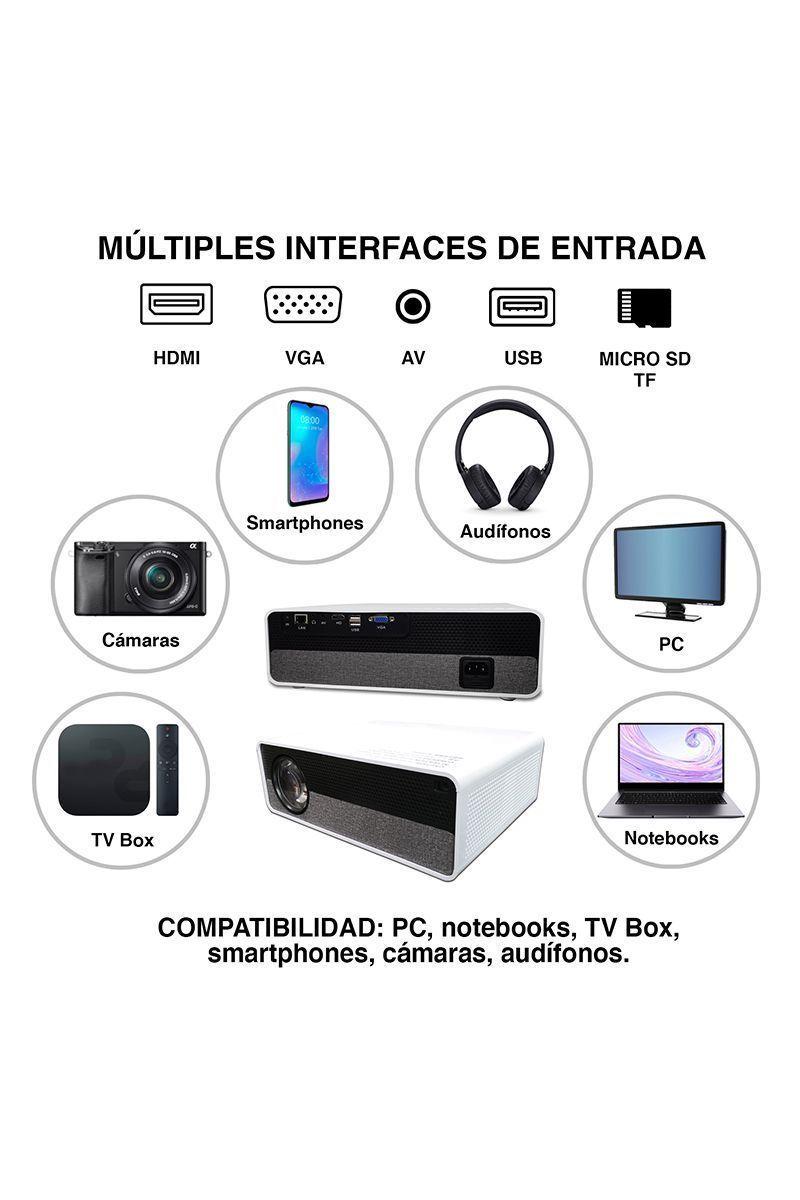 Proyector Q9 Android Full HD 3500 Lúmenes Blanco-3