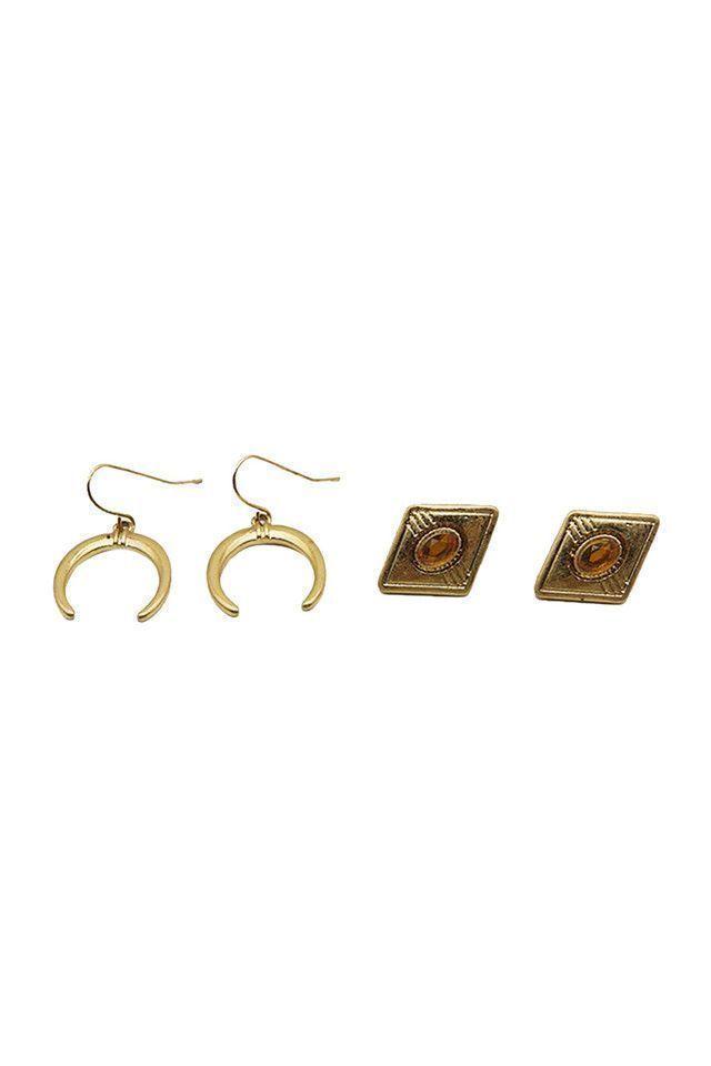Aro Set Dorado Woodstock Moon Humana-0