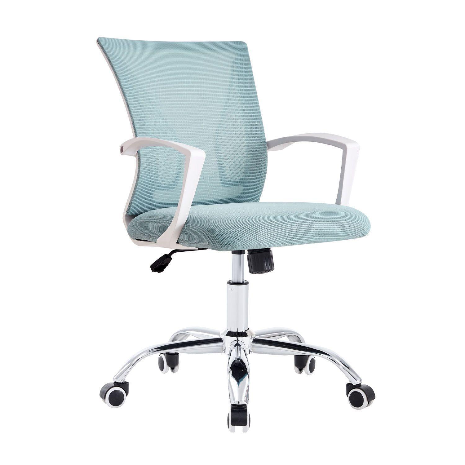 Silla de Oficina Respaldo Malla Base Metal Gris-0