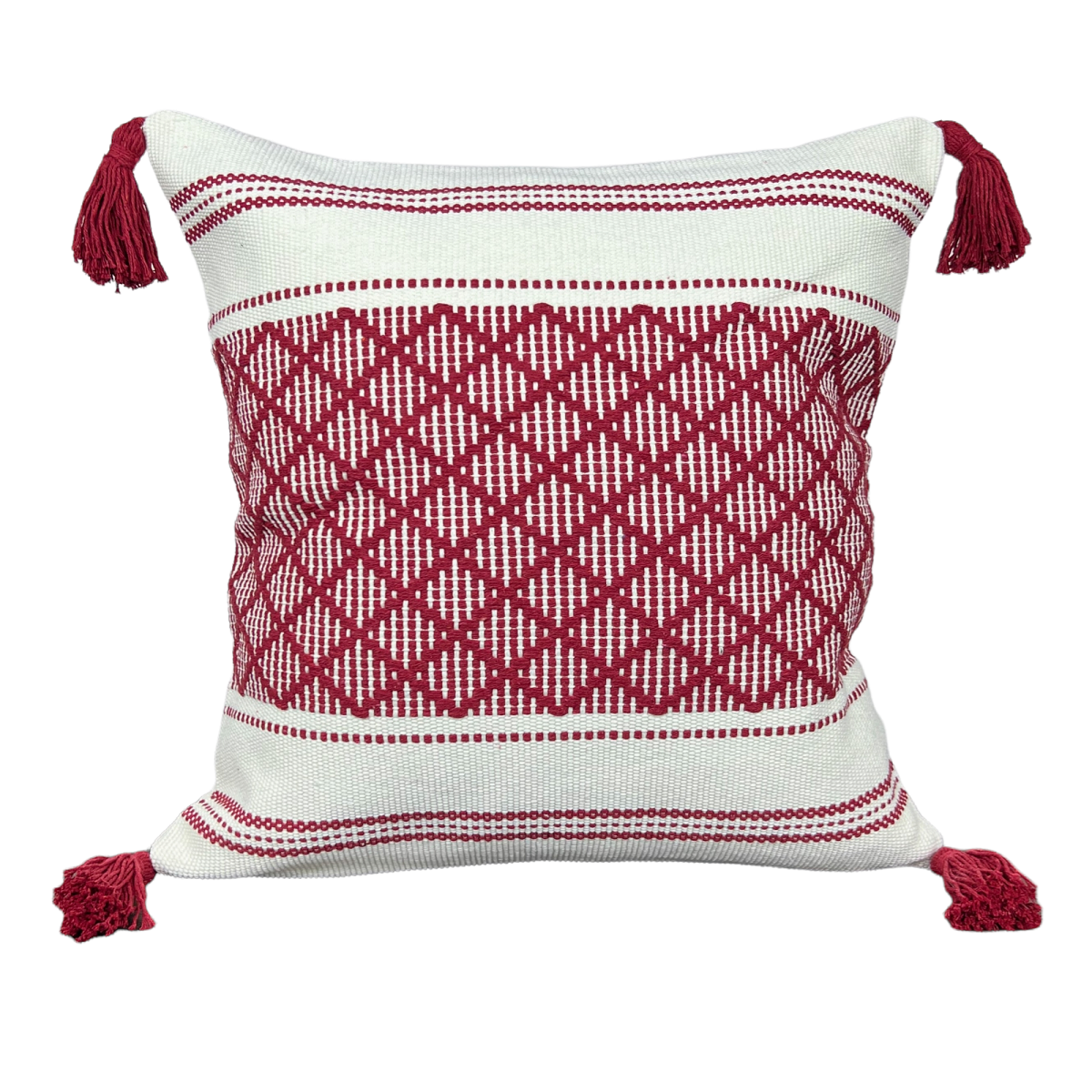 Pack De 2 Fundas De Cojín Tejidas Líneas 45x45cm-0