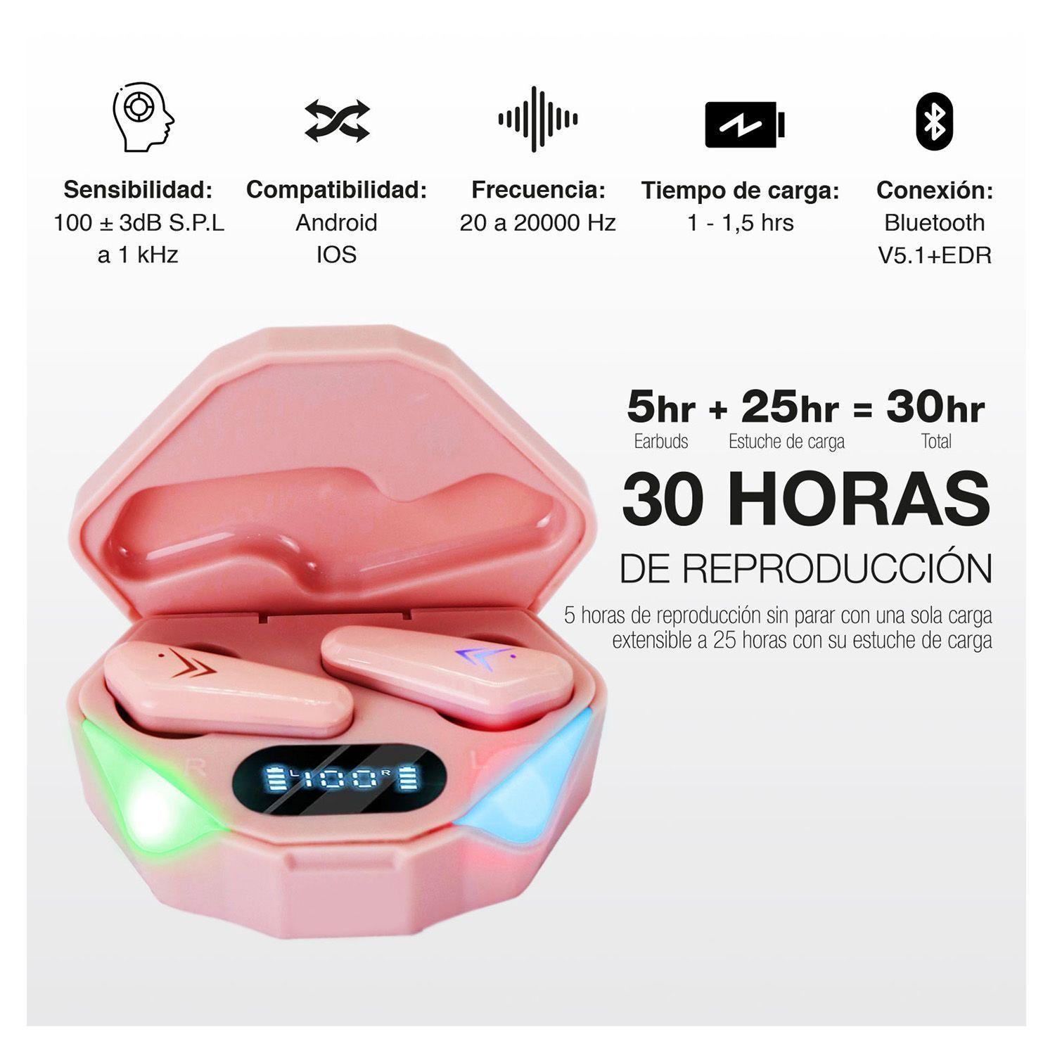 Earbuds Reisen R1 TWS Rosado-2