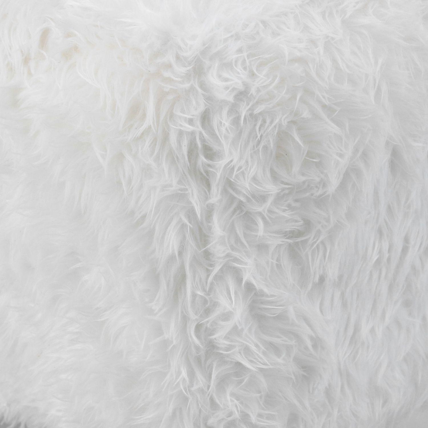 Pouf  Petrum Isidora Blanco Piel Sintética 62x42x42 cm Máxima Design-4