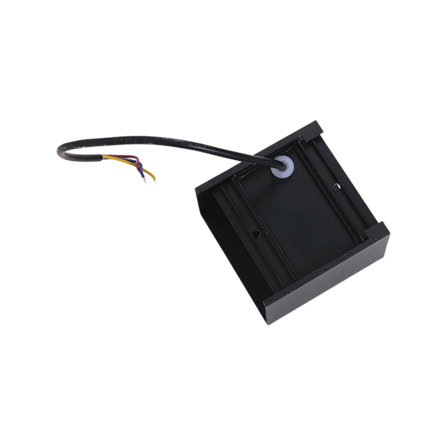 Apliqué LED Cuadrado Doble 2x4W Negro EOS I-1