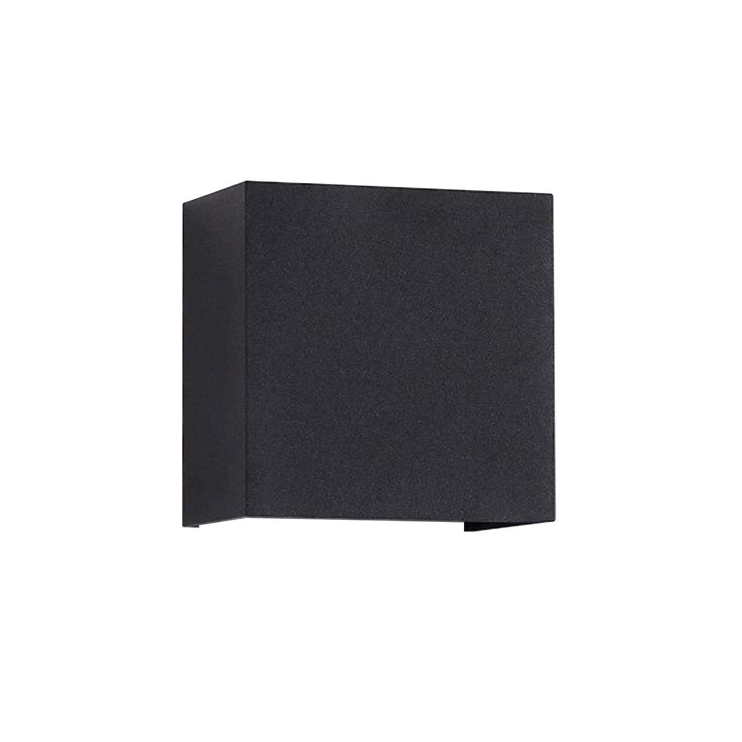 Apliqué LED Cuadrado Doble 2x4W Negro EOS I-0