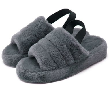 Fluffy Slippers, Pantuflas Altas y Térmicas GRIS-0