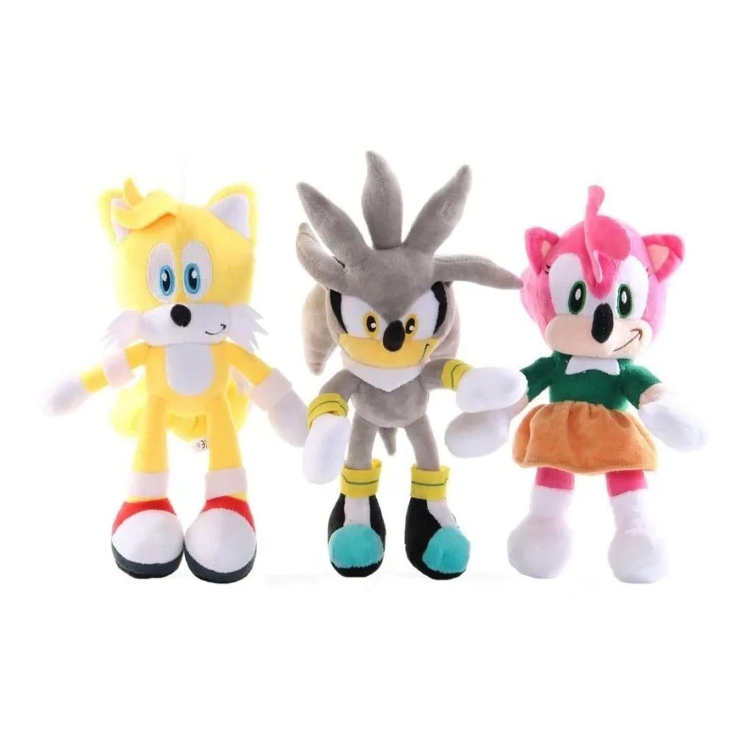 Juguete Pack 6 Peluches De Sonic Y Sus Amigos 30cm Infantil-2