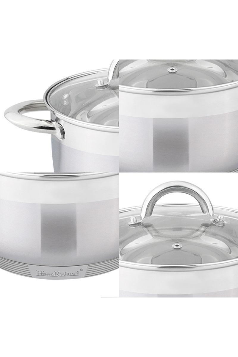 Batería Cocina 12 Piezas Acero Inoxidable Gris-4