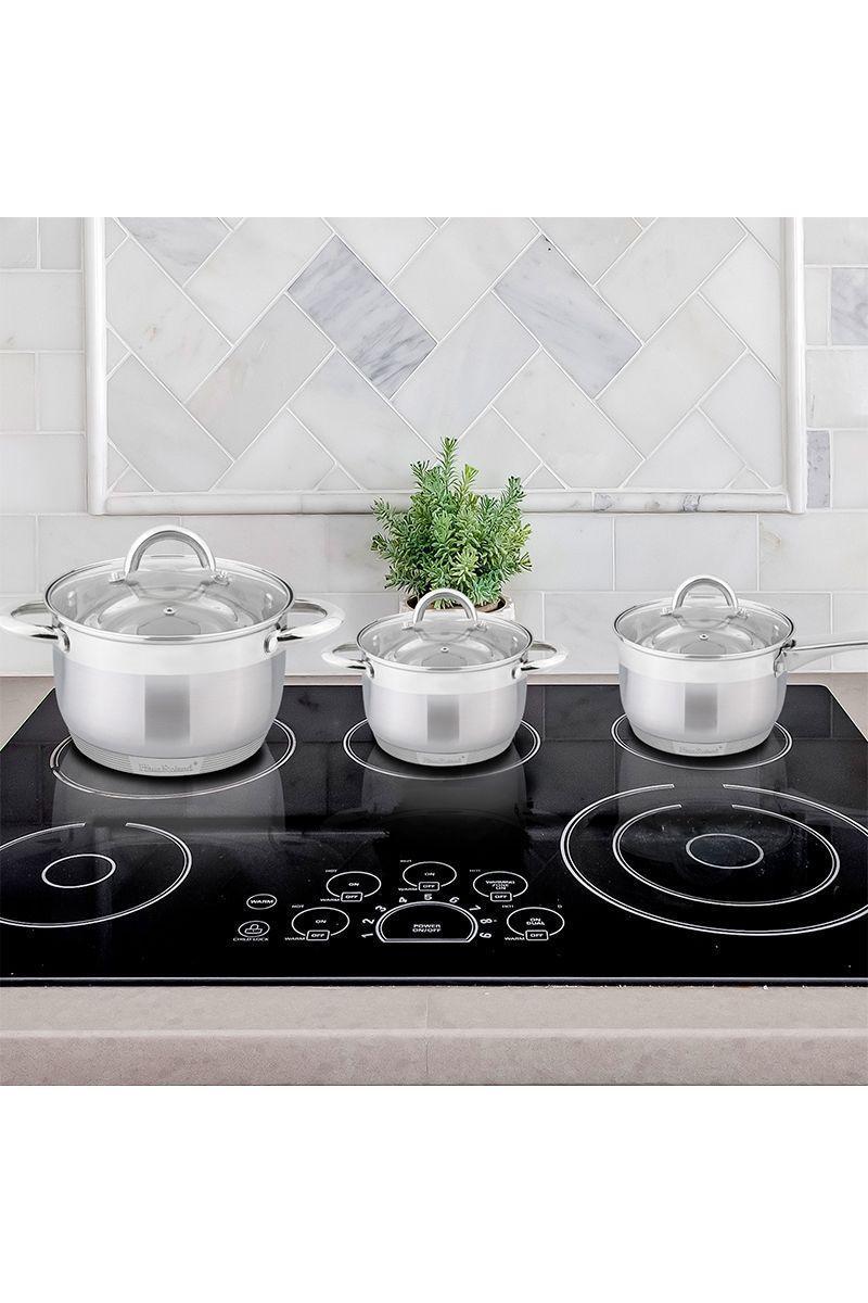 Batería Cocina 12 Piezas Acero Inoxidable Gris-5