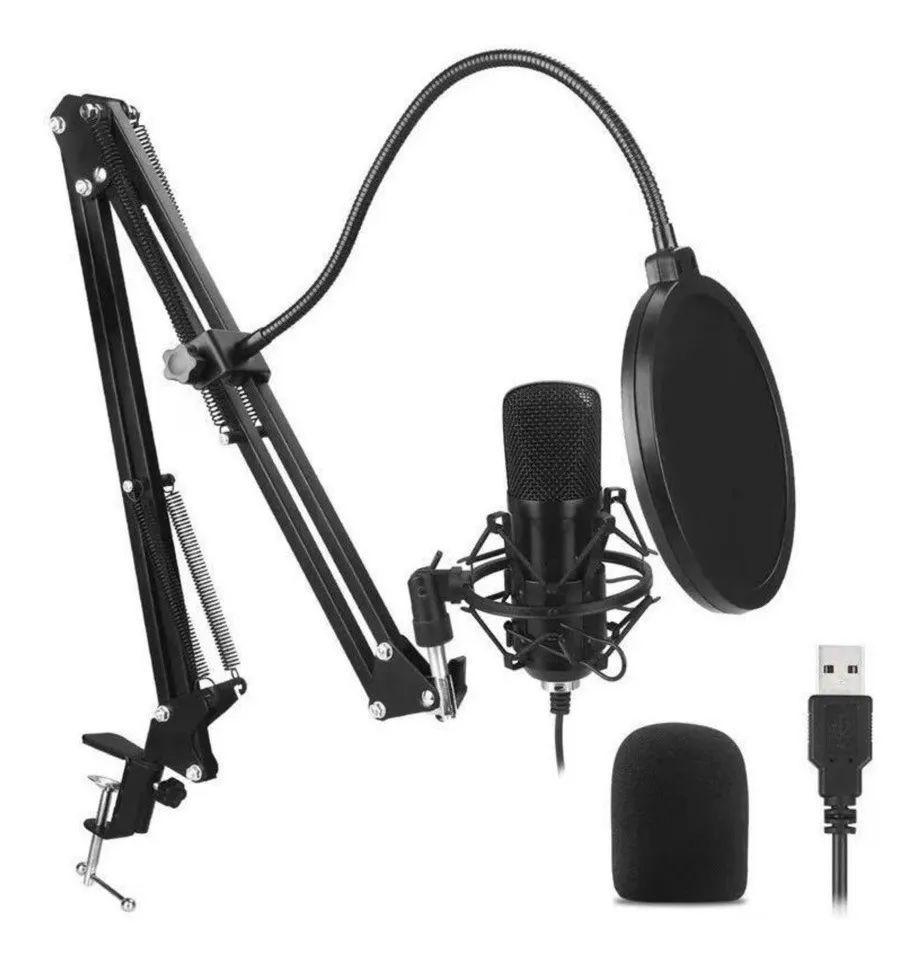 Kit Microfono Condensador Usb Brazo Antipop Bm800-0