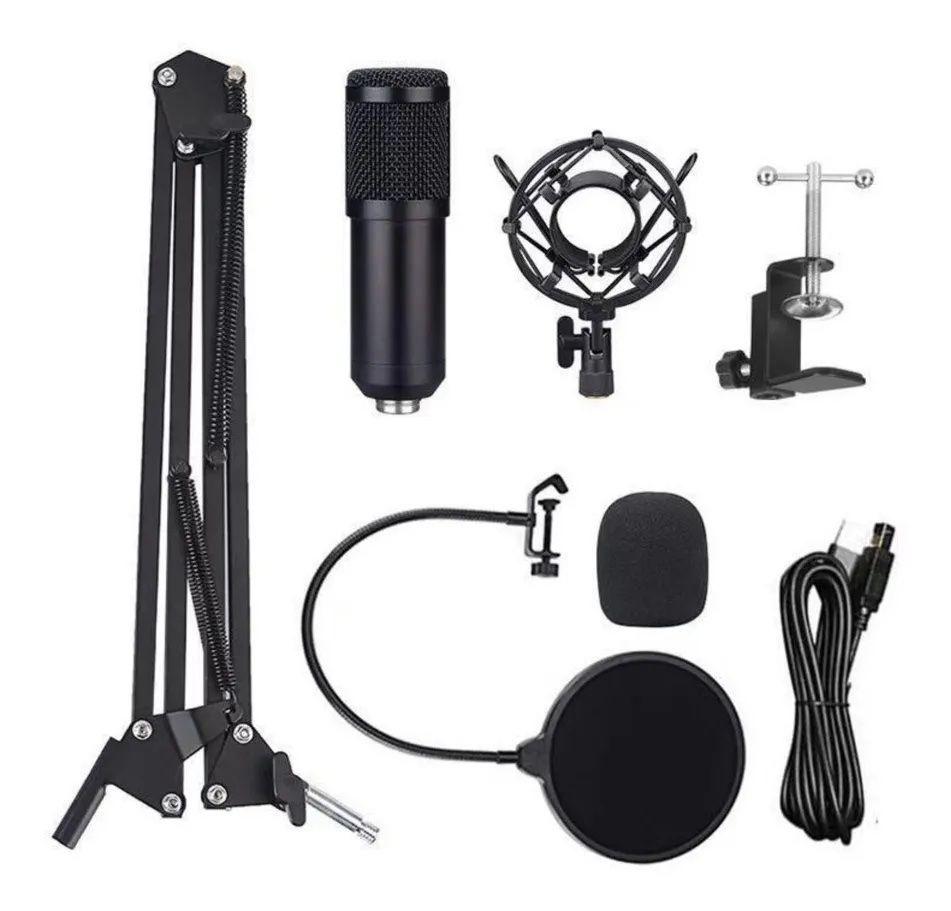 Kit Microfono Condensador Usb Brazo Antipop Bm800-2