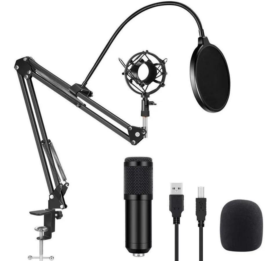 Kit Microfono Condensador Usb Brazo Antipop Bm800-5