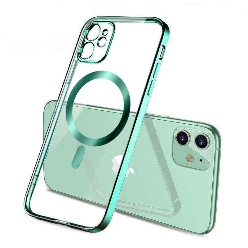 Carcasa Transparente Magsafe iPhone 13 Pro / Verde-0