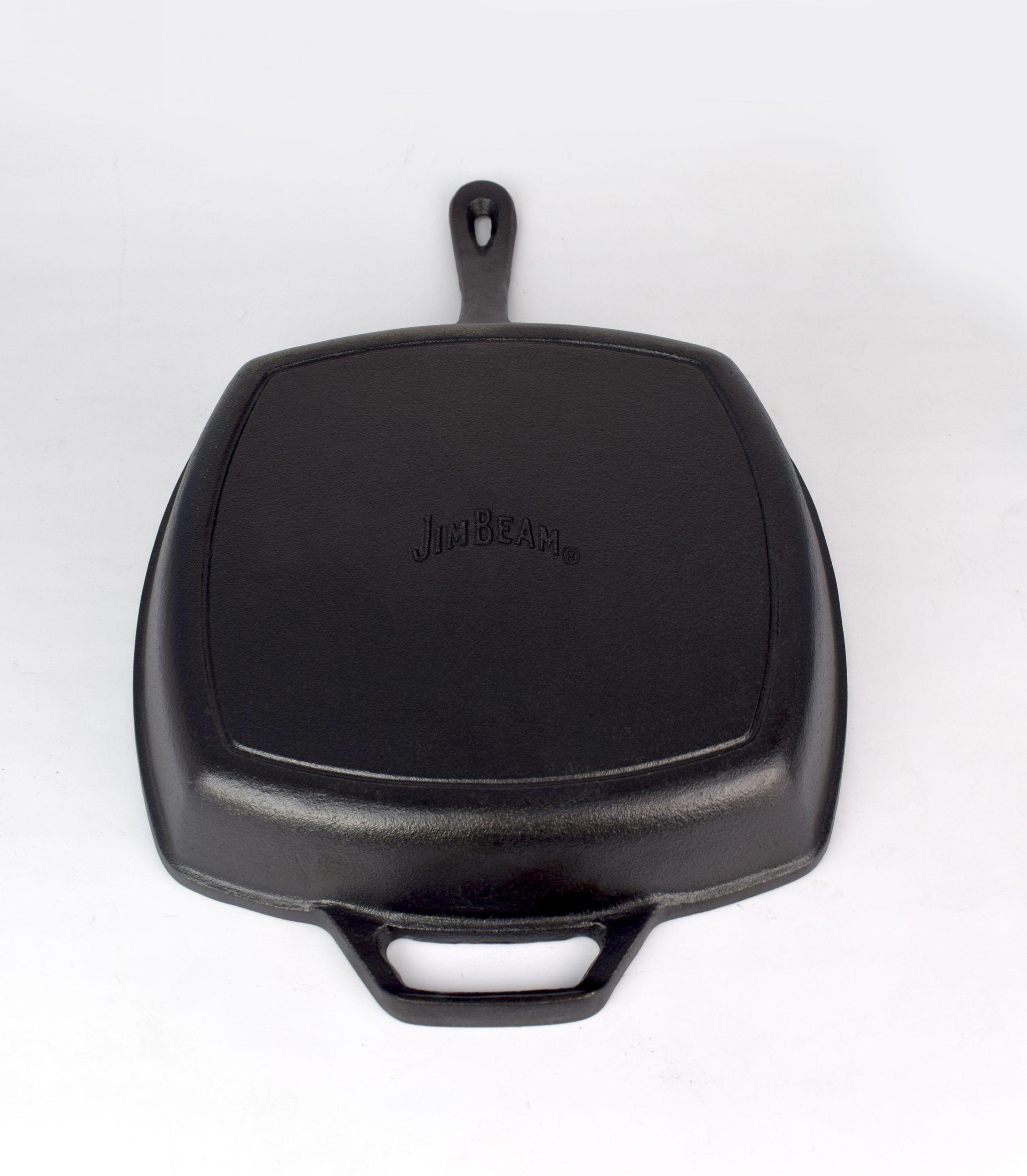 Plancha Cuadrada Hierro Fundido Jim Beam-2