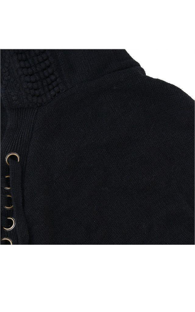 Poncho Ojetillo Negro i-D-1