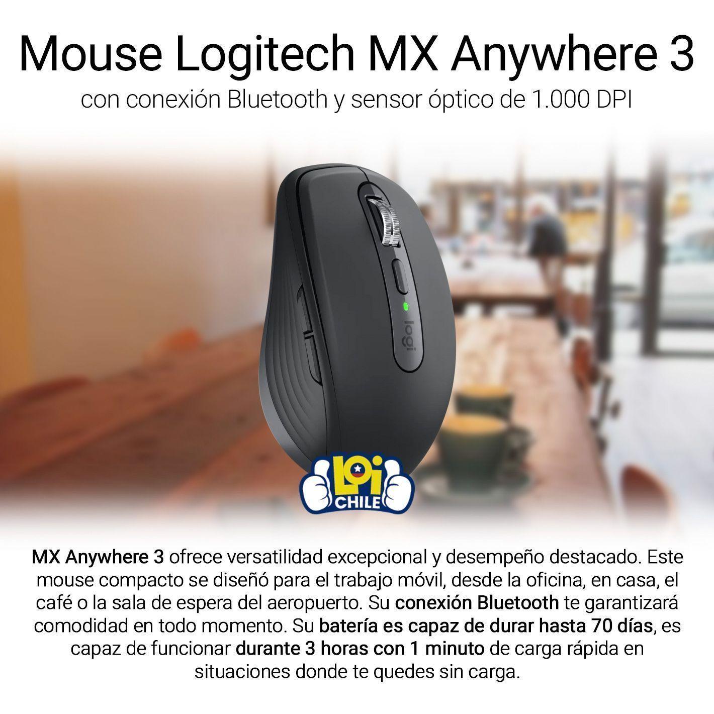 Mouse Inalambrico Logitech Mx anywhere 3 Bluetooth 1000dpi Rosa-1