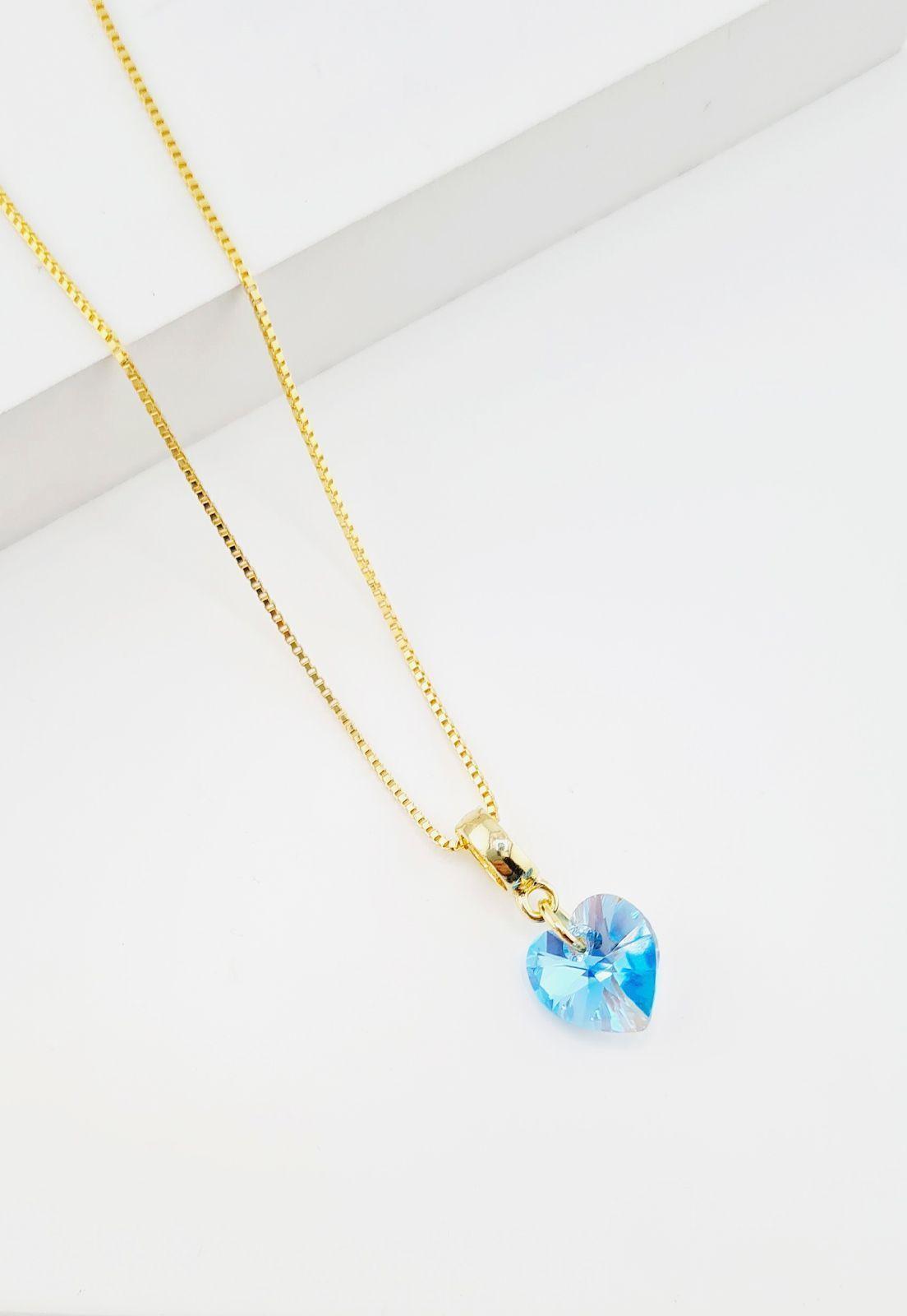 Conjunto Romance Gold Cristales Aquamarine-2