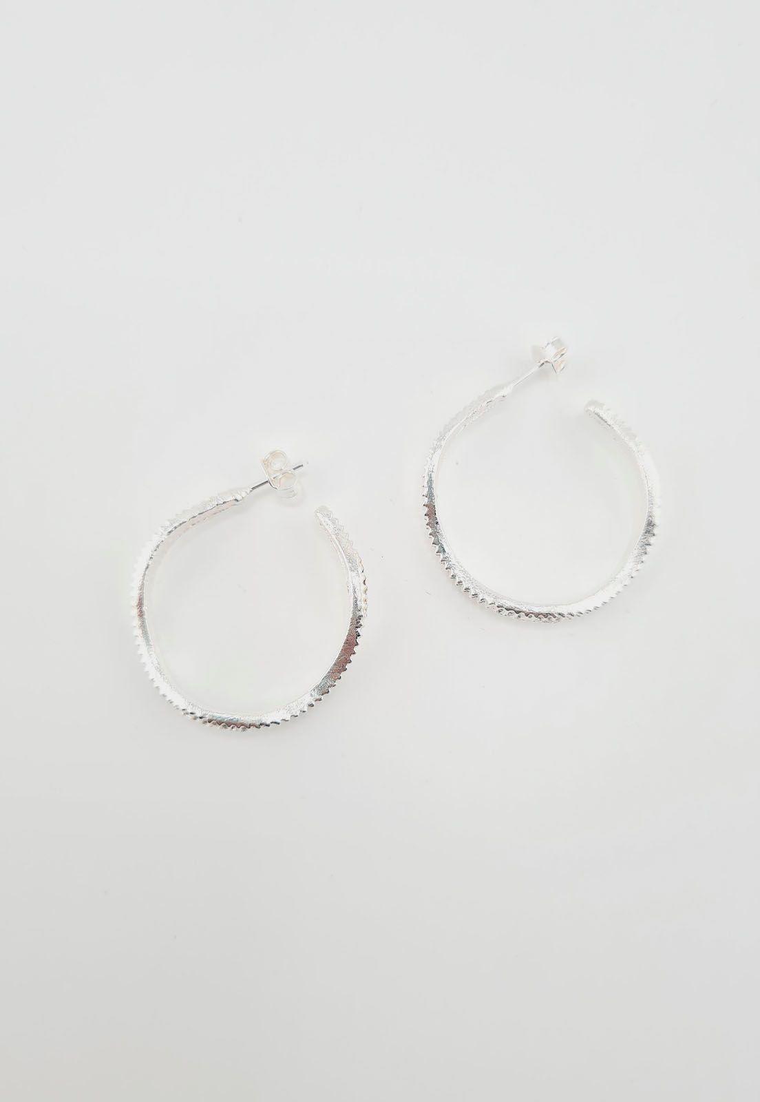 Aros Con Baño de Oro Blanco venecia.-1