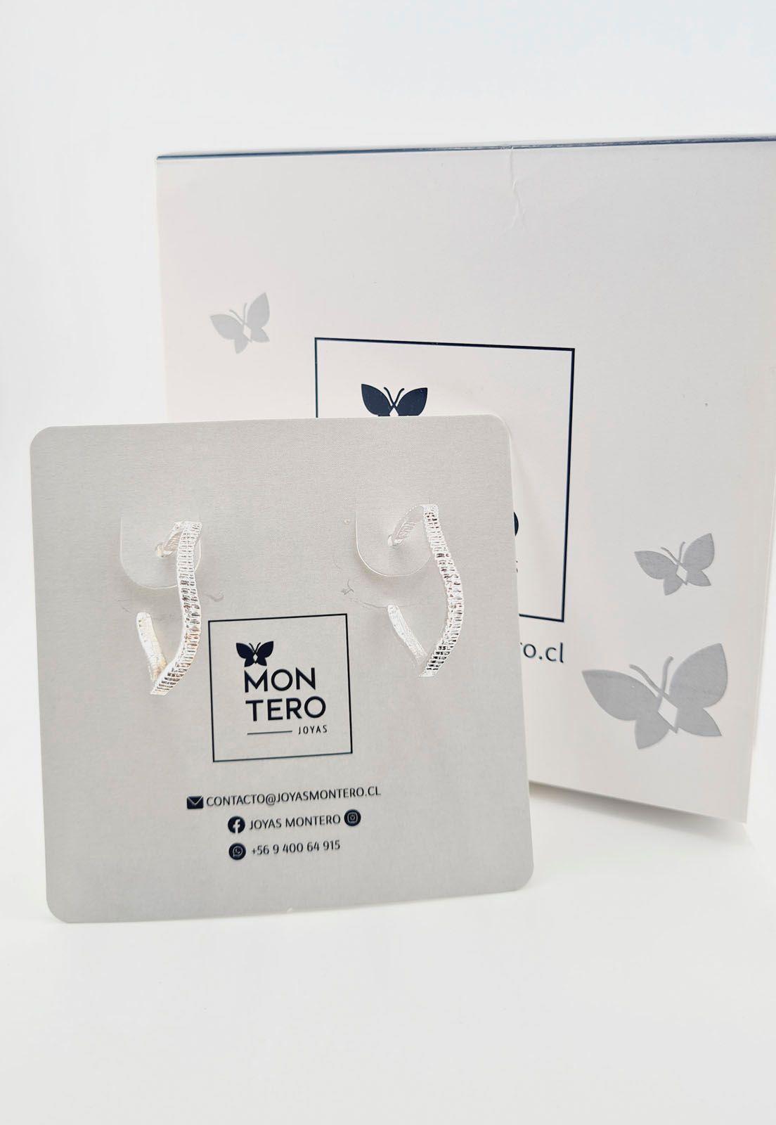 Aros Con Baño de Oro Blanco venecia.-4