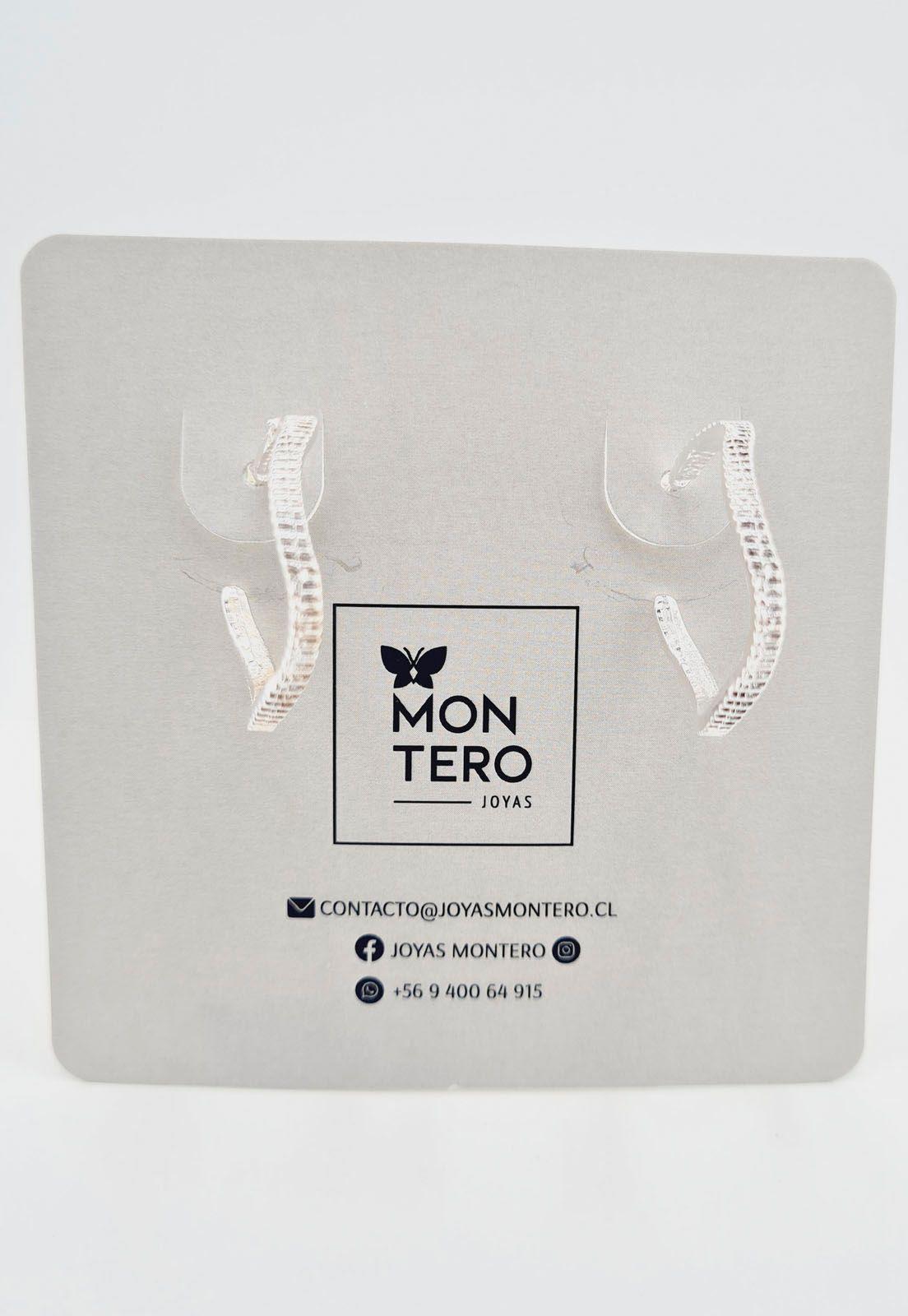 Aros Con Baño de Oro Blanco venecia.-3