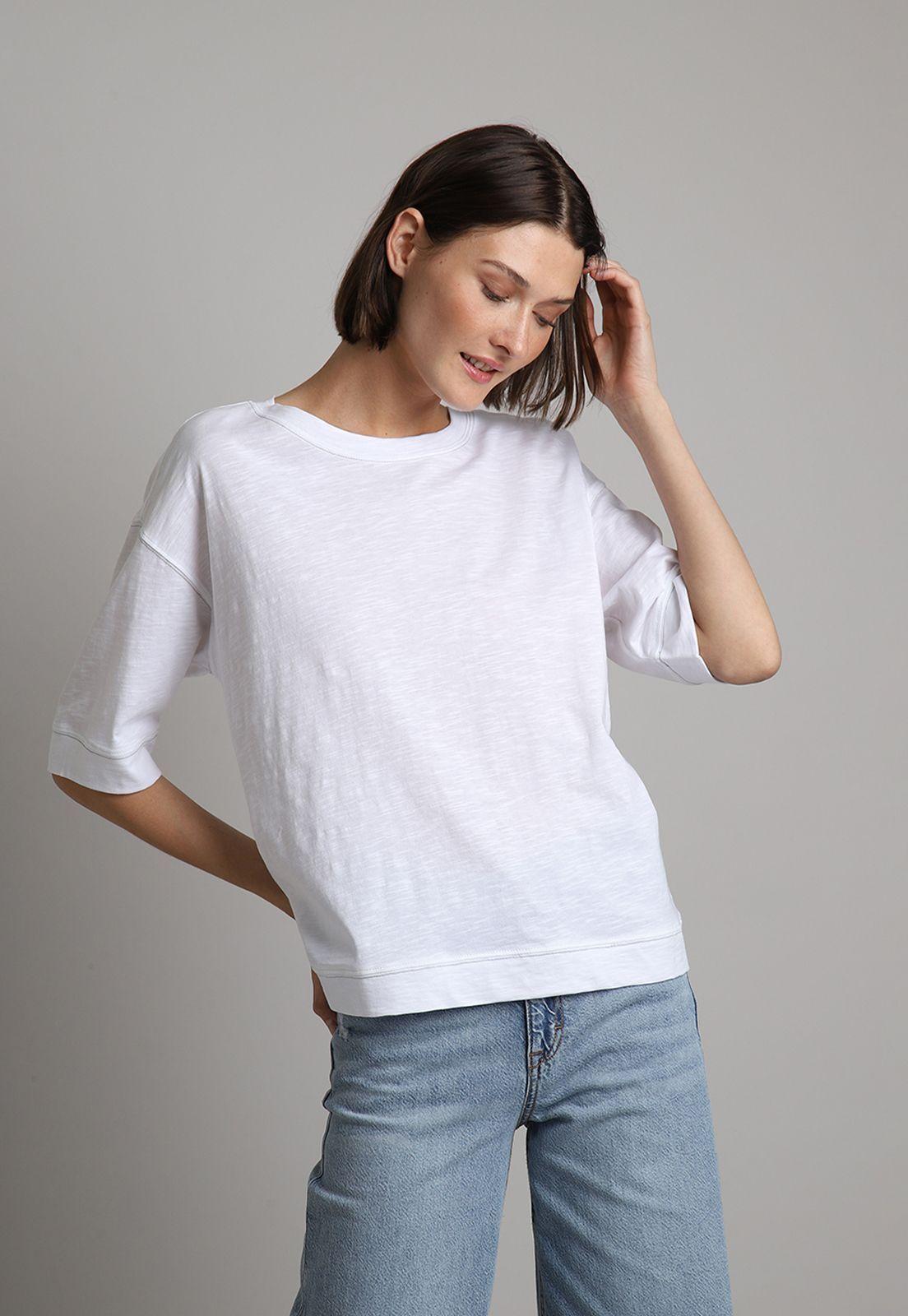 Polera Oversize Con Mangas 3/4 Esprit-0