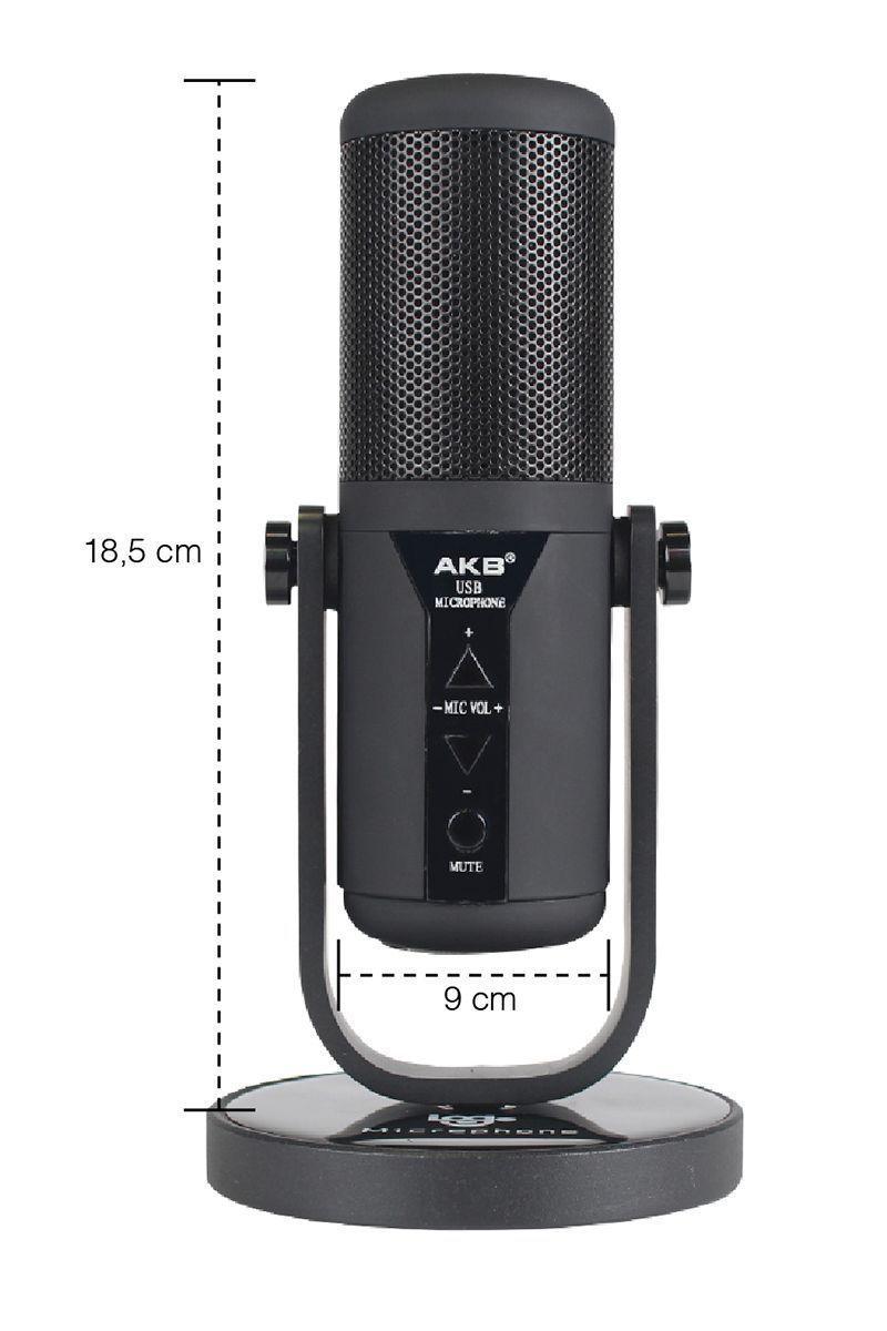 Micrófono de Estudio  Condensador USB AM25  Negro-2