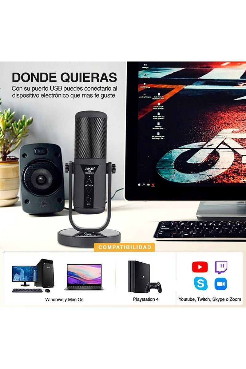 Micrófono de Estudio  Condensador USB AM25  Negro-3