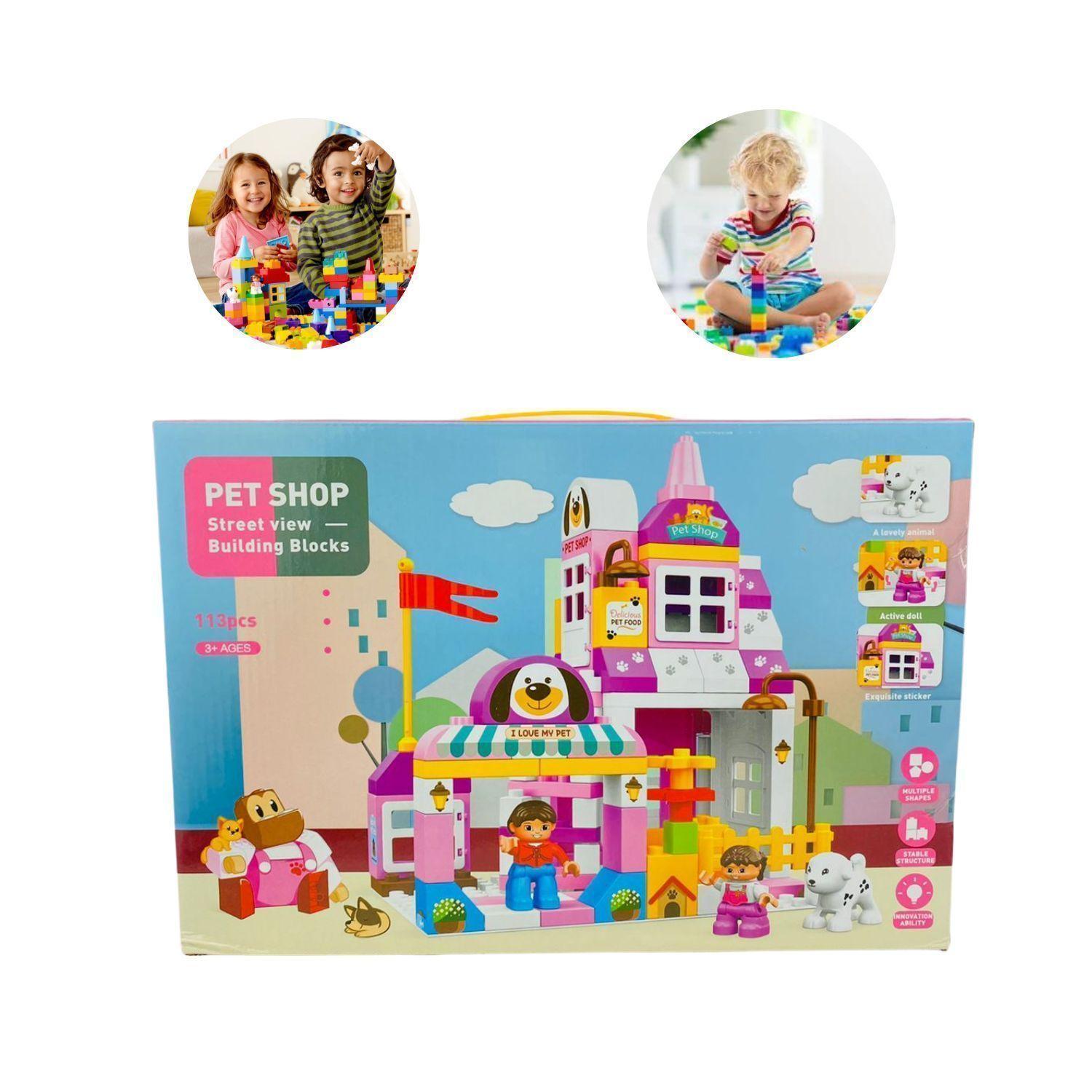 Bloques Armable Juego Didactico Tienda Mascota 113-1