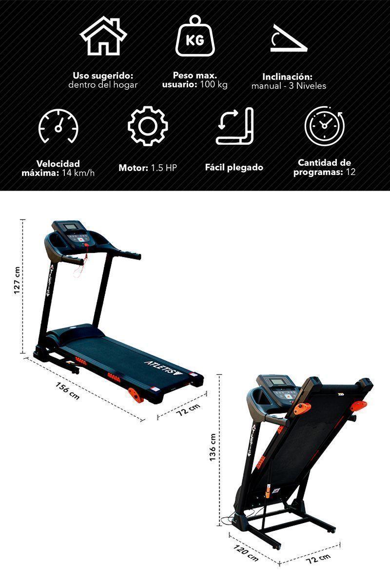 Trotadora Eléctrica Inclinación Manual AT420N-2