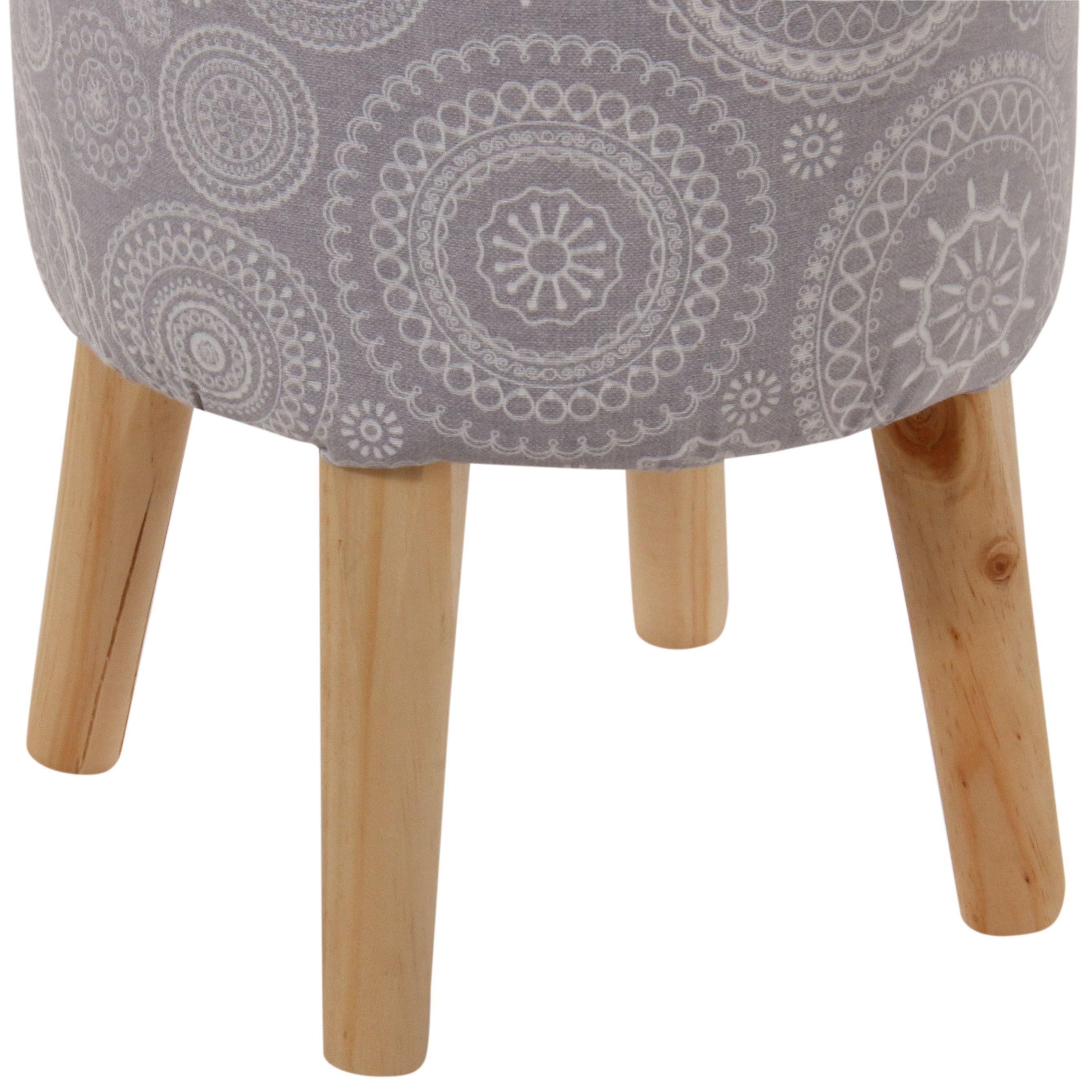 Pouf Bird Mándala 35x35x45 cm Máxima Design-4