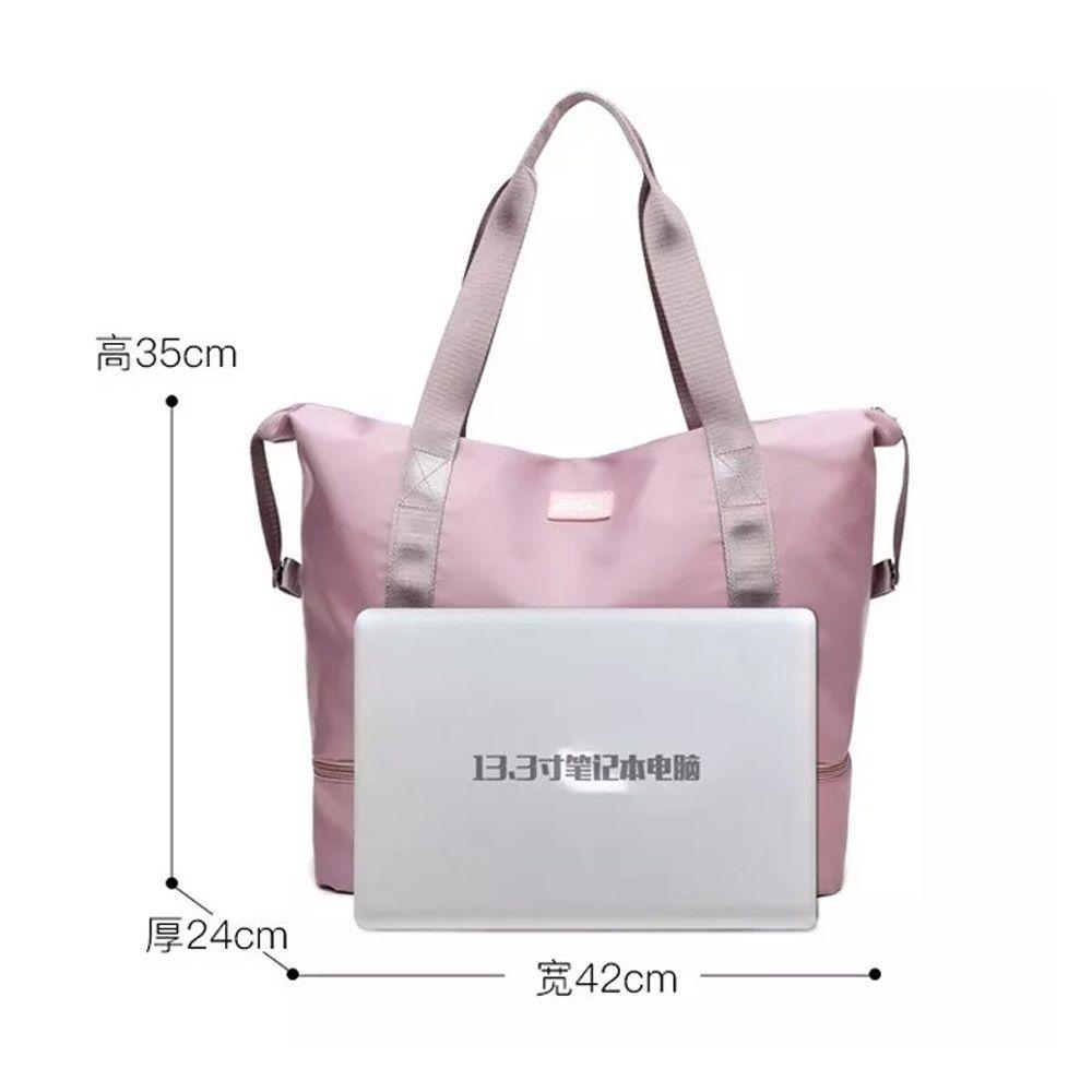 Bolso Gimnasio Viaje Para Mujer Rosa-3