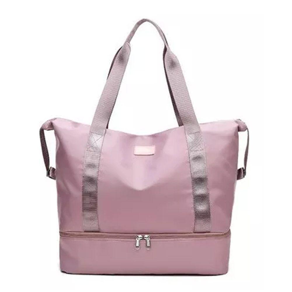 Bolso Gimnasio Viaje Para Mujer Rosa-0