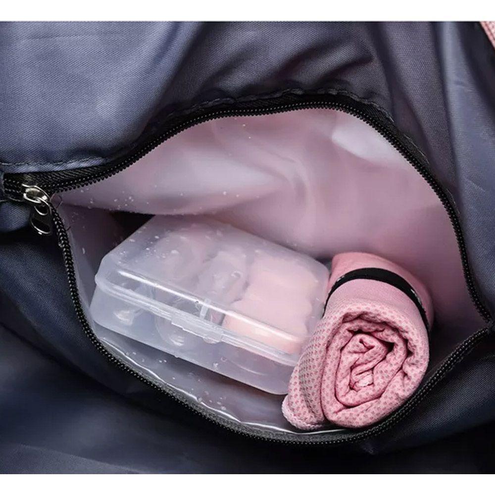 Bolso Gimnasio Viaje Para Mujer Rosa-1