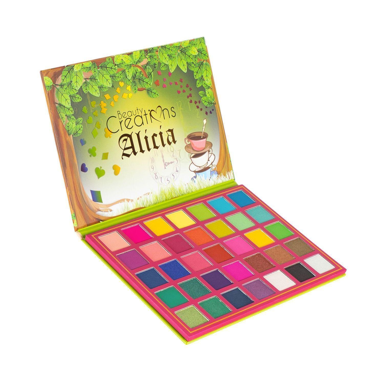 Pack Paleta De Sombra “Alicia”+ Set 24 Brochas Pastel Lime Party de Beauty Creations-1