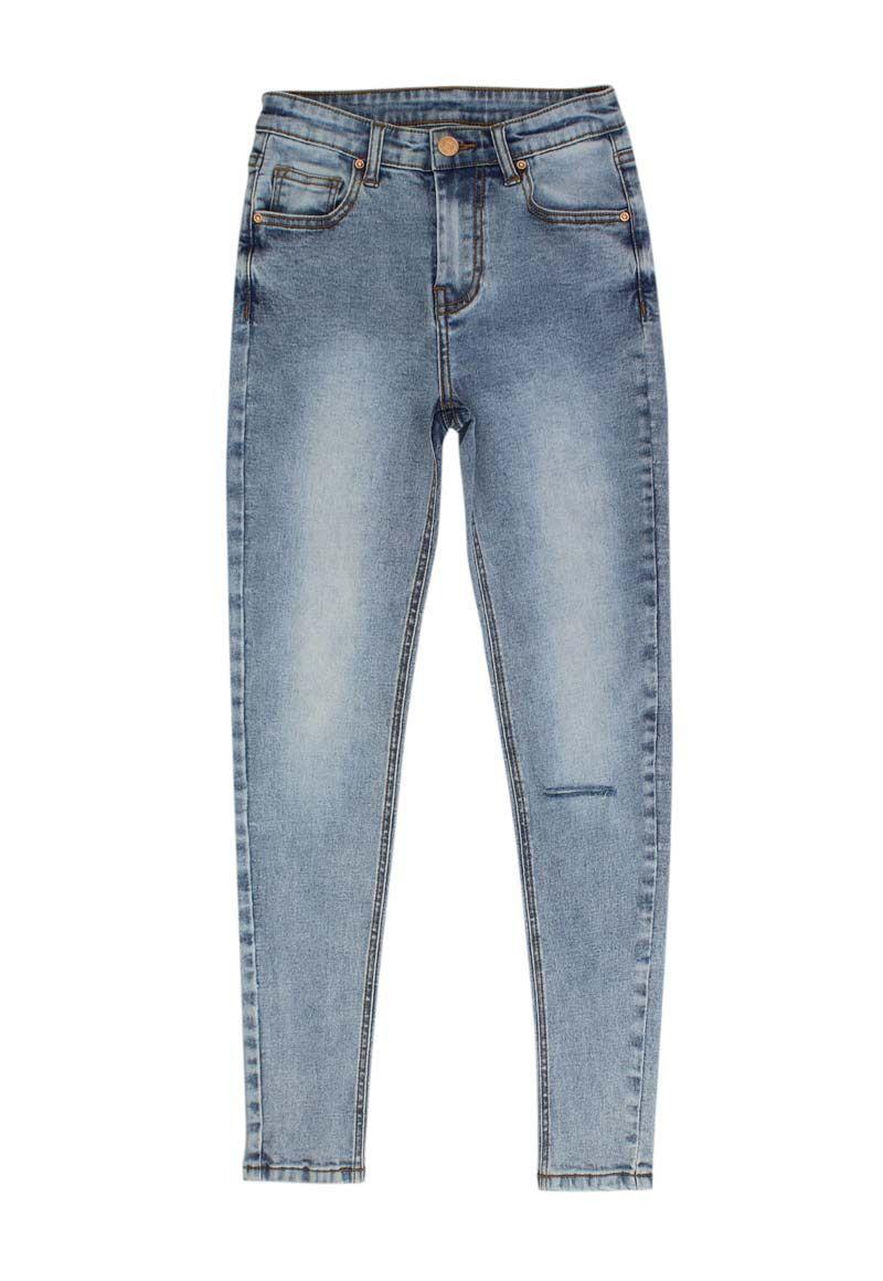 Jeans Teens Niña Desgastado Transversal Like It-0