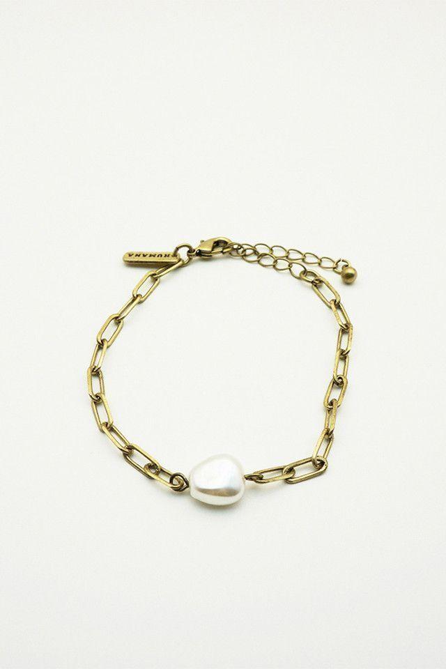 Pulsera Perla Dorado Humana-0