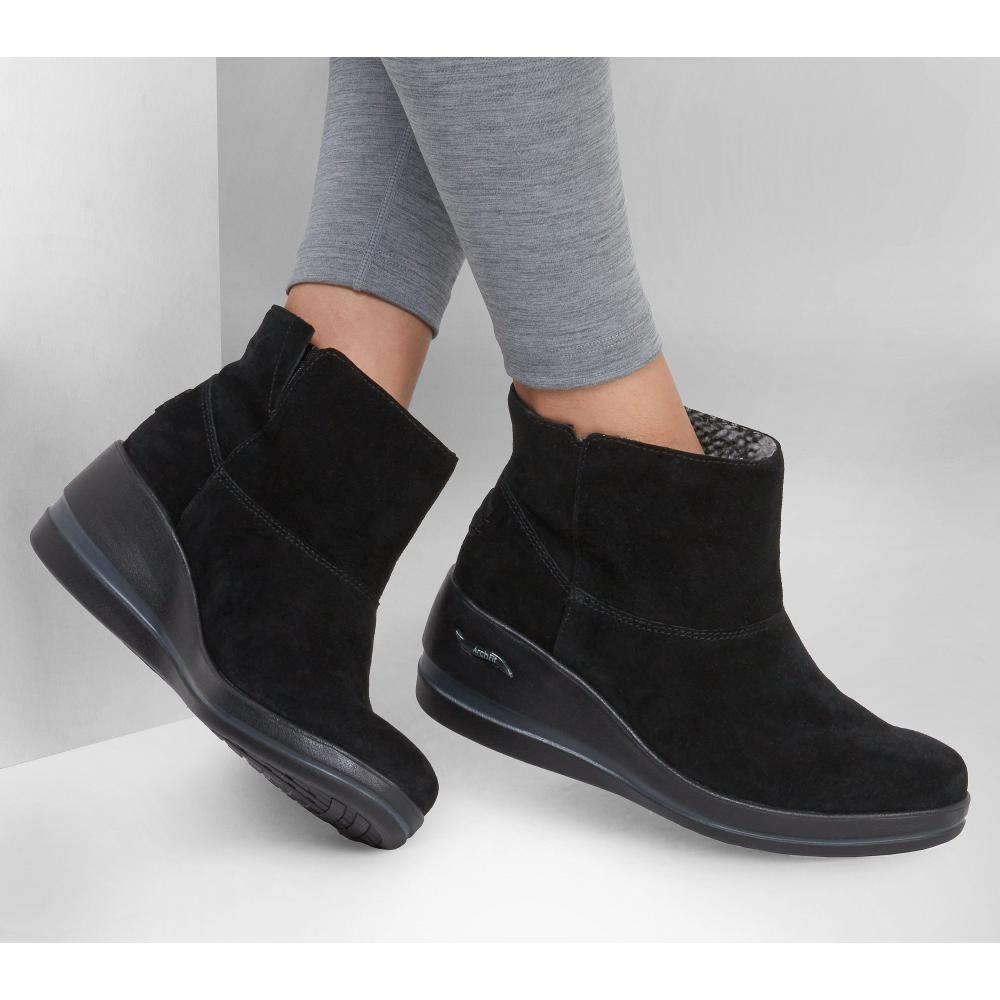 Botin Mujer Arch Fit Rise  Negro Skechers-1