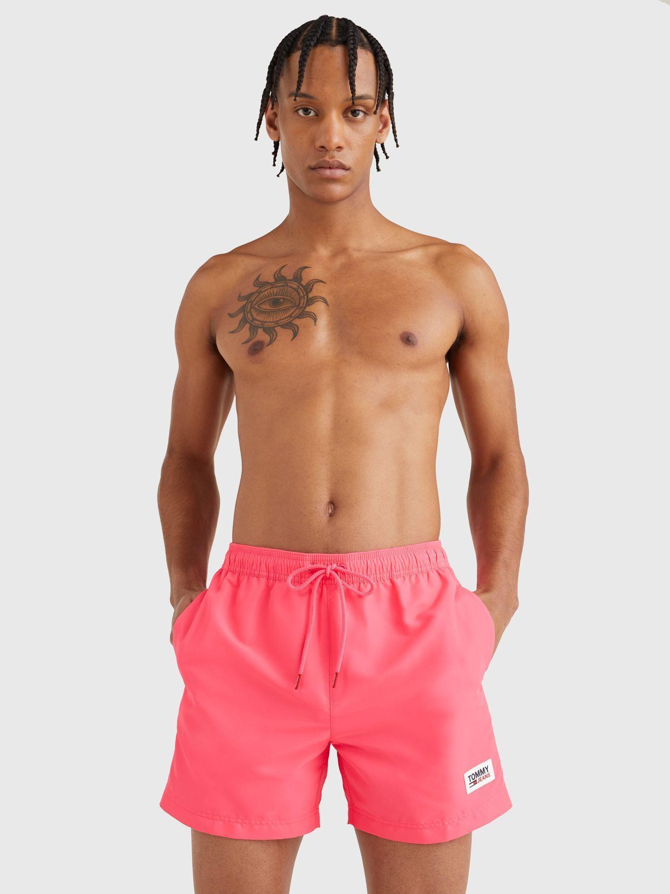 Traje De Baño Con Parche Y Logo Rosado Tommy Hilfiger-2