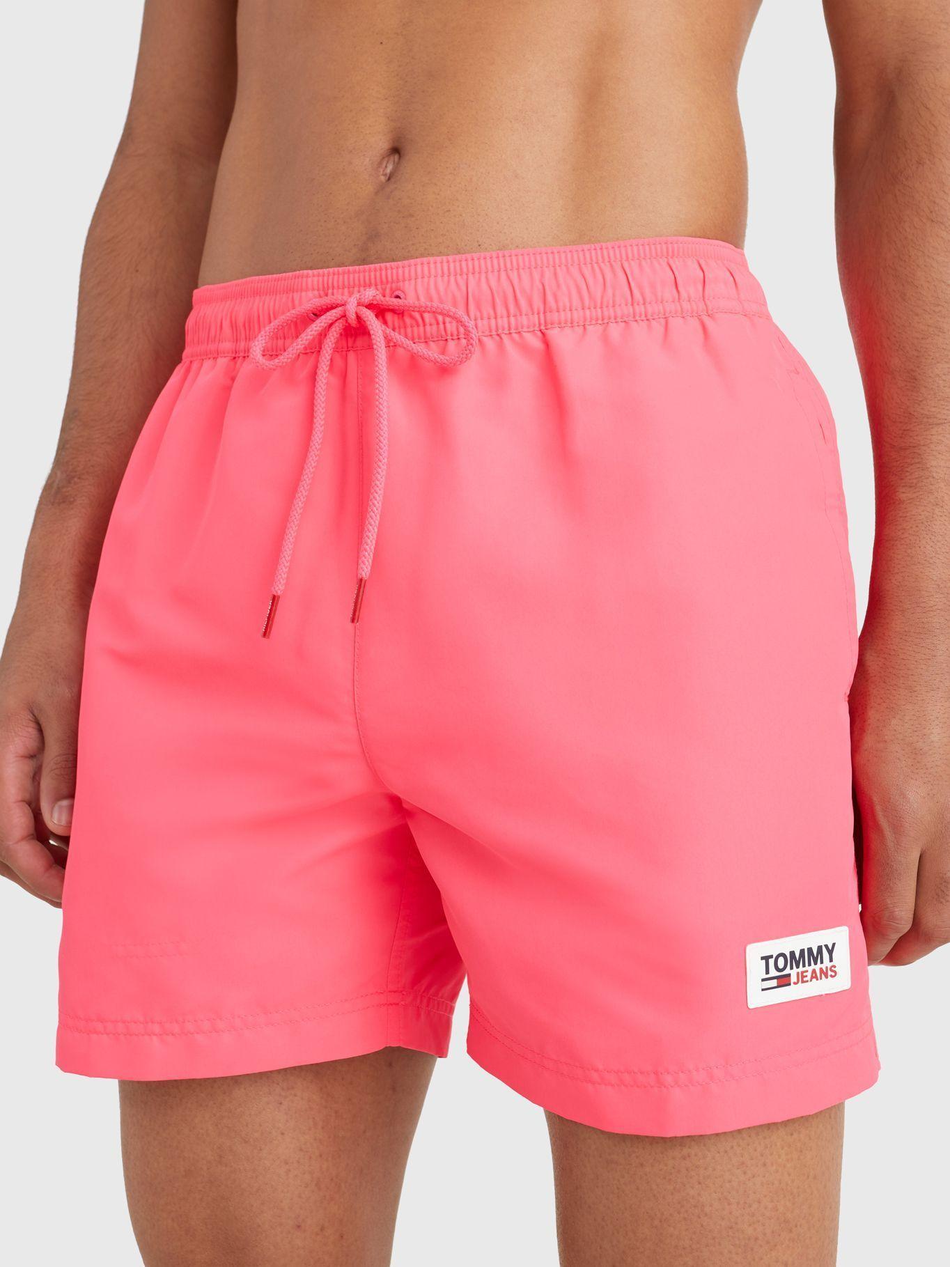 Traje De Baño Con Parche Y Logo Rosado Tommy Hilfiger-0